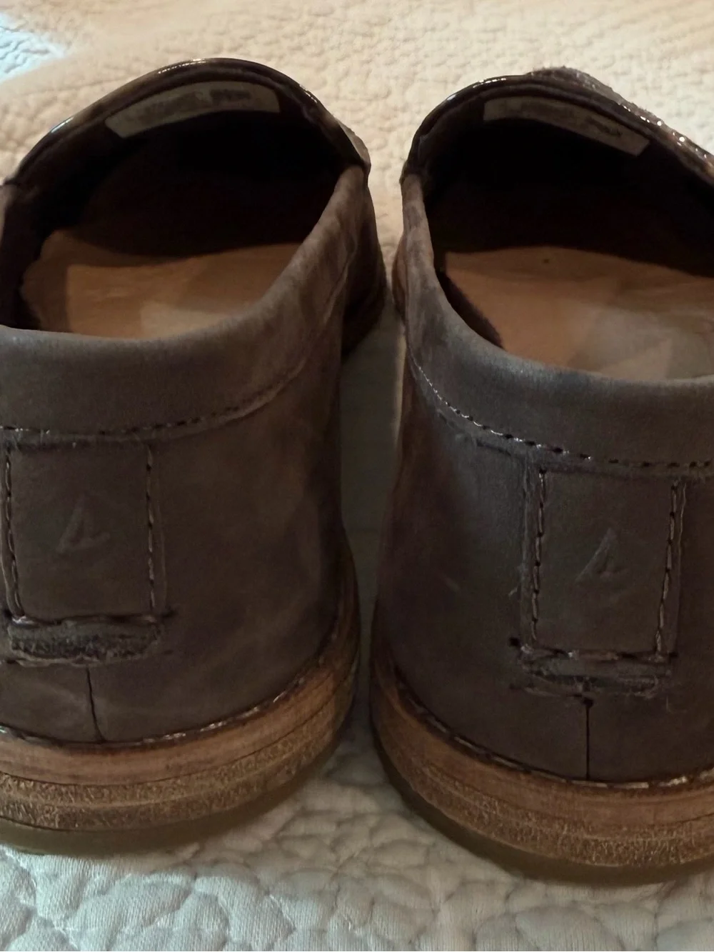 Sperry Seaport Tortoise Penny Loafers 9 Brown Patent Leather Preppy Flats